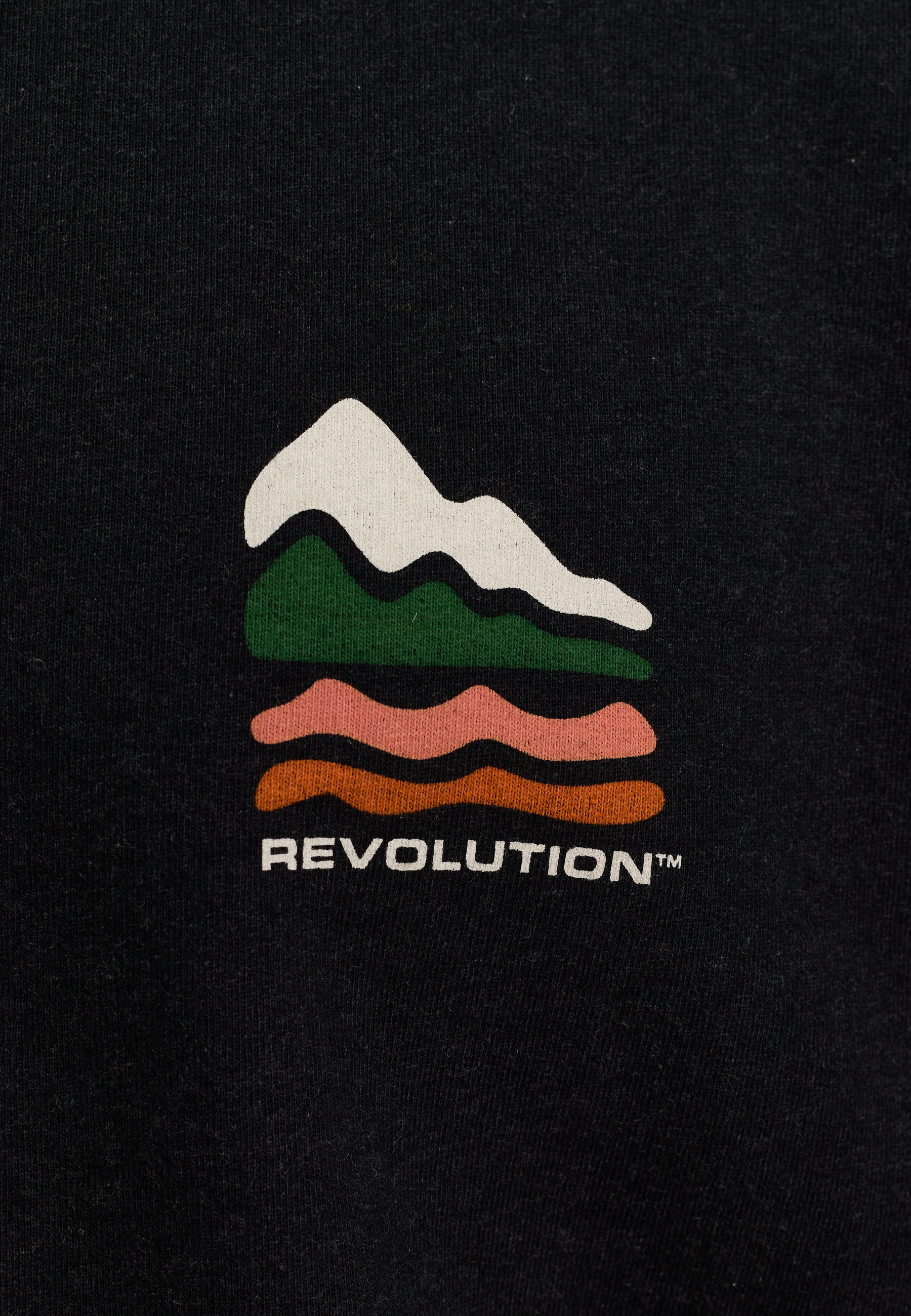 Revolution Printed Crewneck Sweatshirts Black-melange