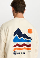 Revolution Printed Crewneck Sweatshirts Offwhite-melange