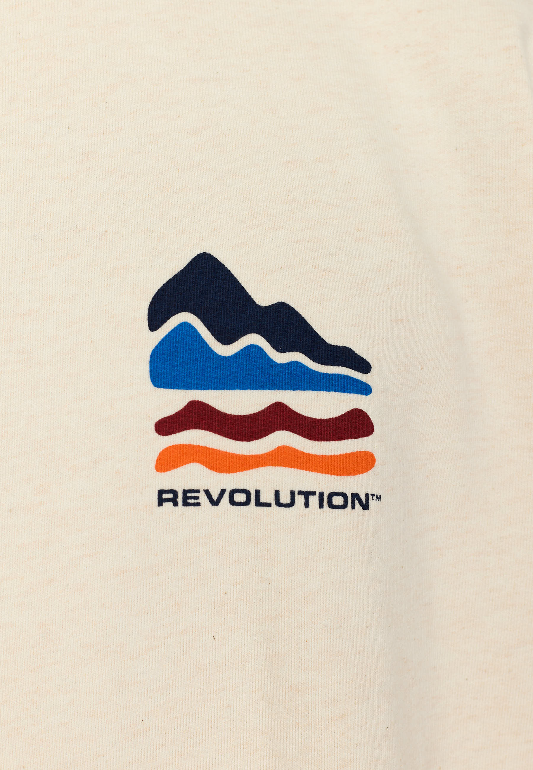 Revolution Printed Crewneck Sweatshirts Offwhite-melange