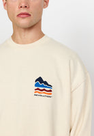 Revolution Printed Crewneck Sweatshirts Offwhite-melange