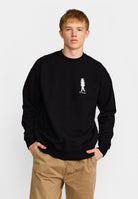 Revolution Printed Crewneck Sweatshirts Black