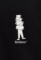 Revolution Printed Crewneck Sweatshirts Black