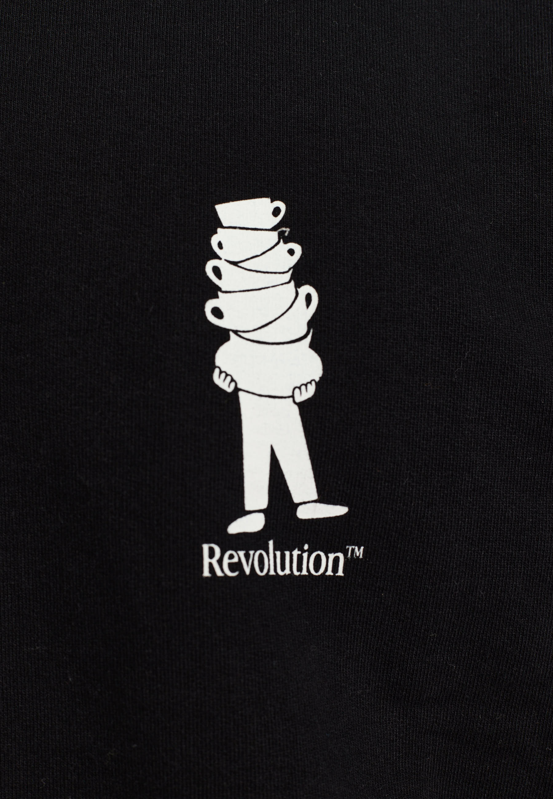 Revolution Printed Crewneck Sweatshirts Black