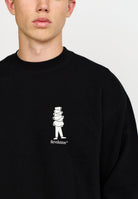 Revolution Printed Crewneck Sweatshirts Black