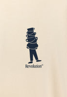 Revolution Printed Crewneck Sweatshirts Offwhite