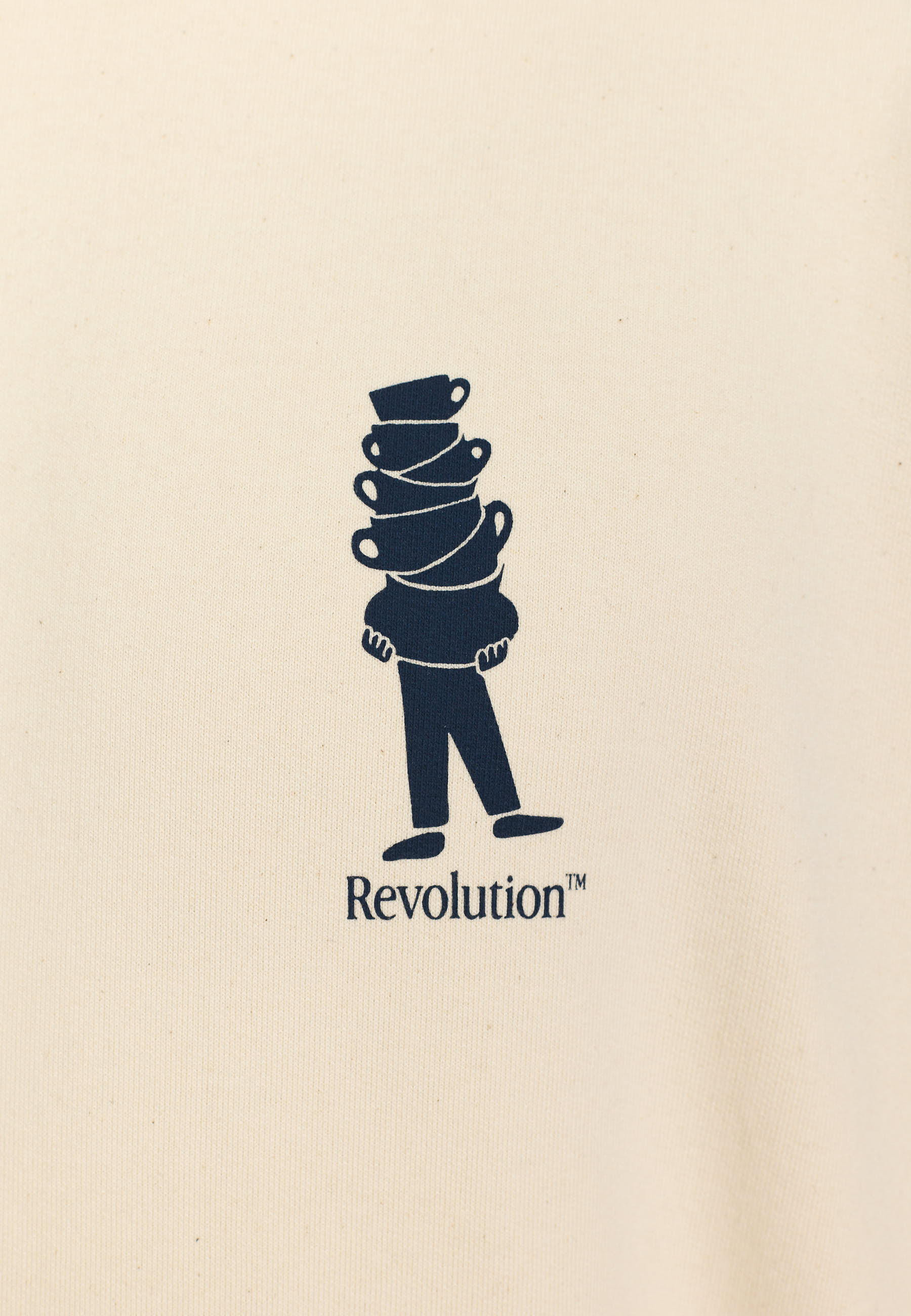 Revolution Printed Crewneck Sweatshirts Offwhite