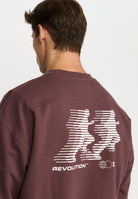 Revolution Printed Crewneck Sweatshirts Dustpurple