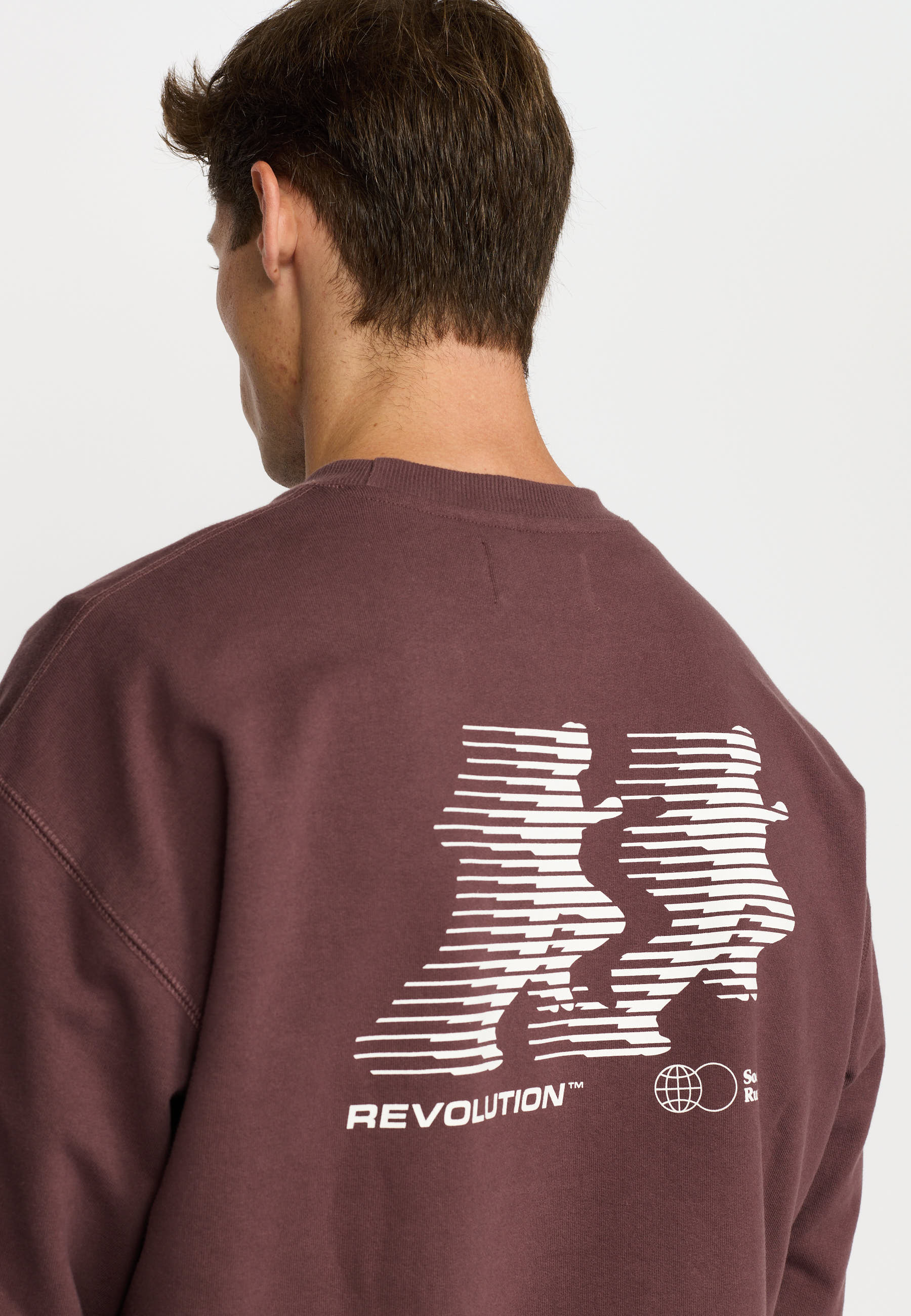 Revolution Printed Crewneck Sweatshirts Dustpurple