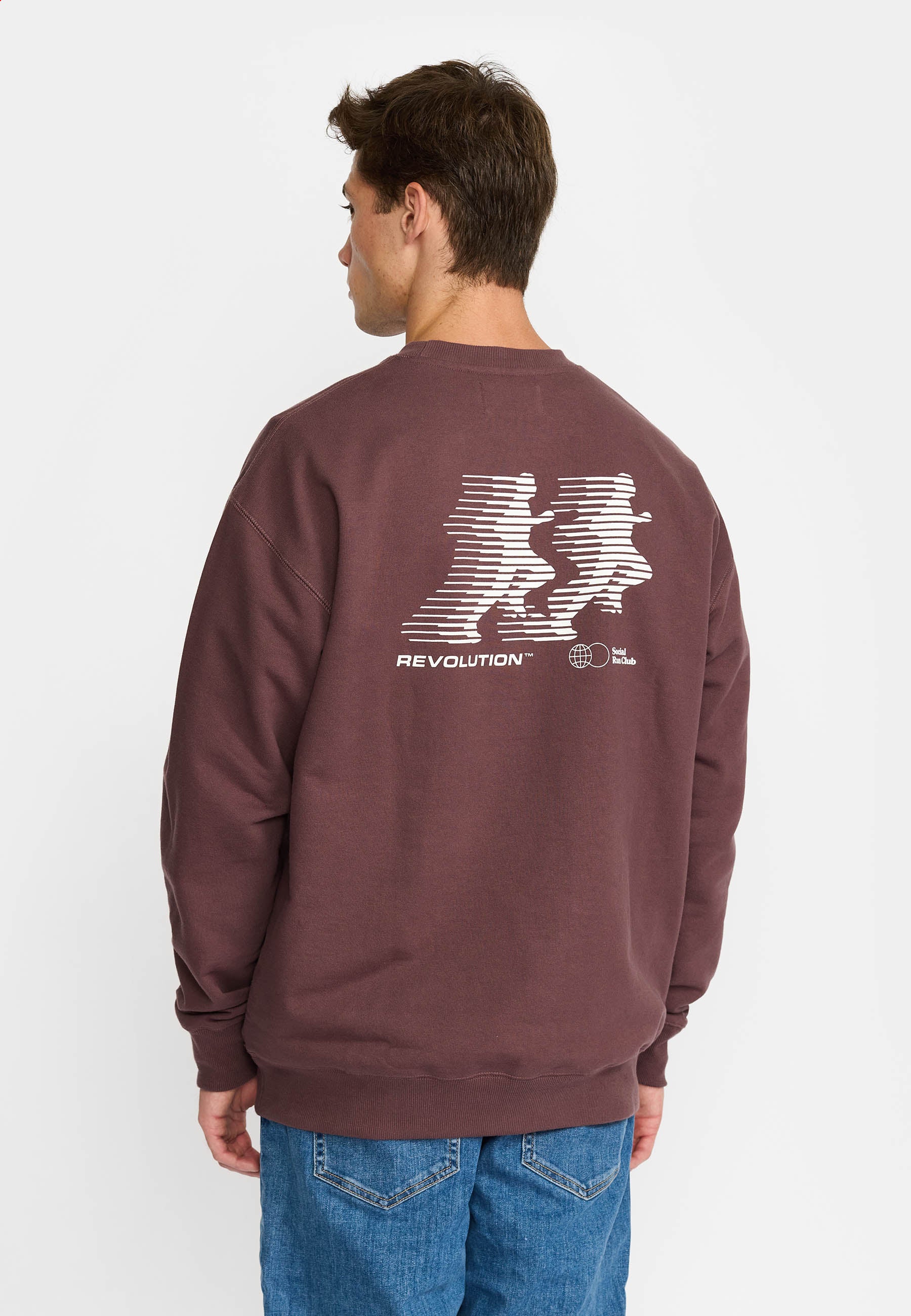 Revolution Printed Crewneck Sweatshirts Dustpurple