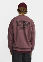 Revolution Printed Crewneck Sweatshirts Dustpurple