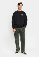 Revolution Printed Crewneck Sweatshirts Black