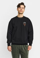 Revolution Printed Crewneck Sweatshirts Black