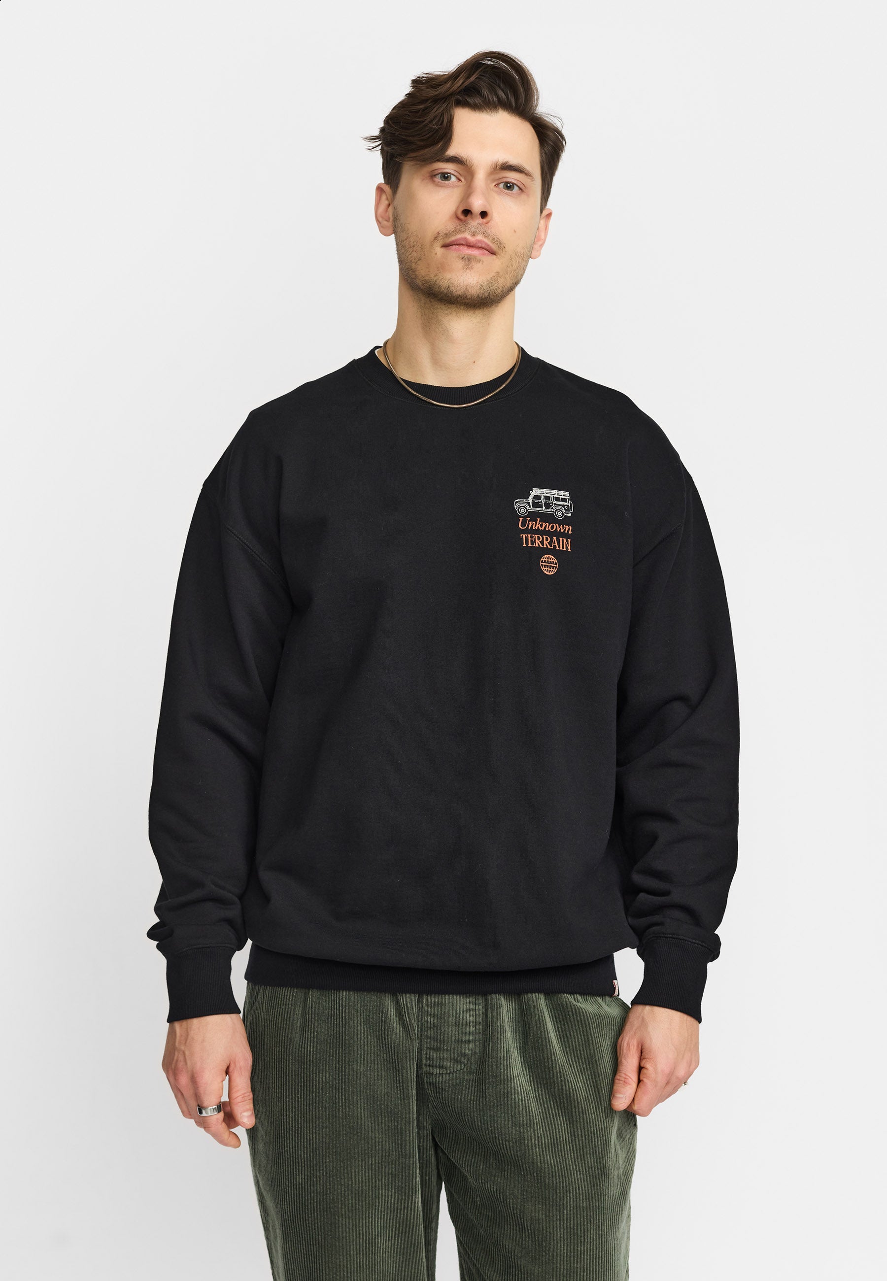 Revolution Printed Crewneck Sweatshirts Black