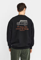 Revolution Printed Crewneck Sweatshirts Black