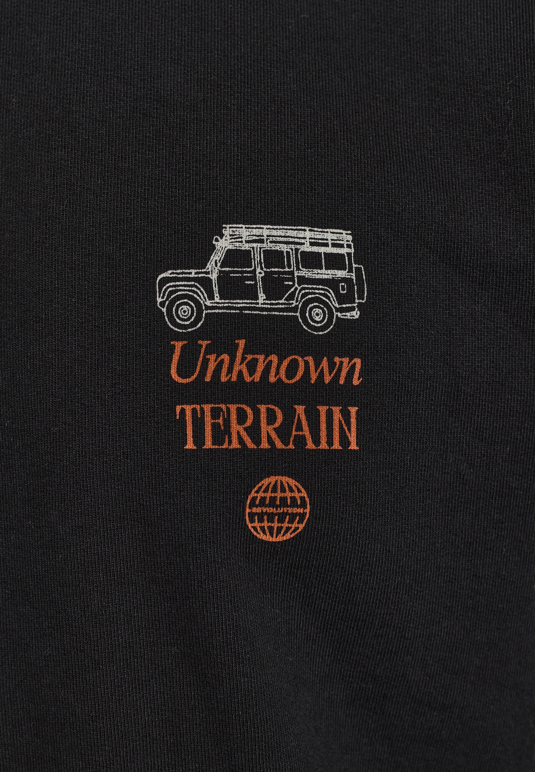 Revolution Printed Crewneck Sweatshirts Black