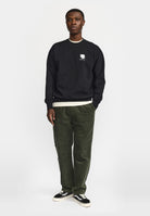 Revolution Printed Crewneck Sweatshirts Black
