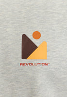 Revolution Printed Crewneck Sweatshirts Grey-melange