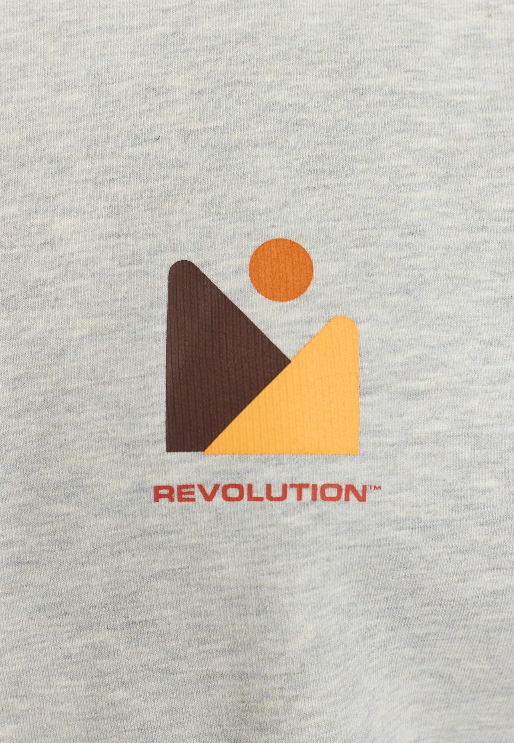 Revolution Printed Crewneck Sweatshirts Grey-melange