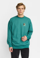 Revolution Printed Crewneck Sweatshirts Petrol