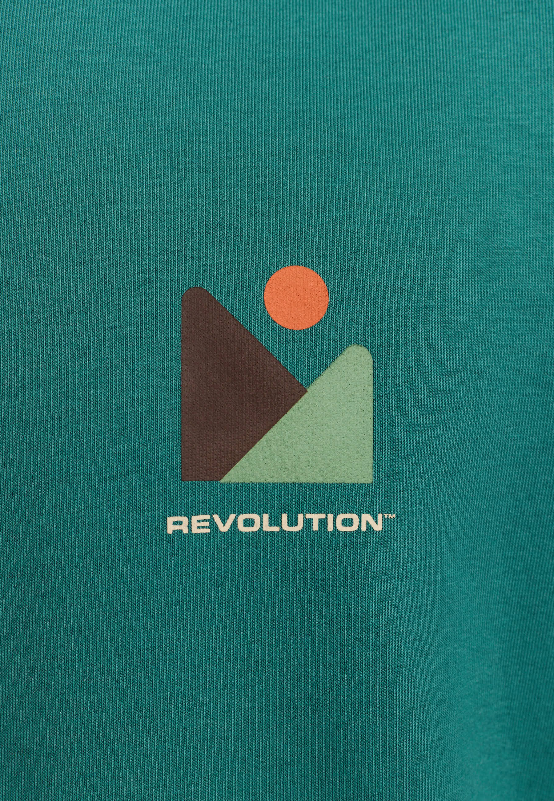 Revolution Printed Crewneck Sweatshirts Petrol