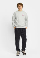 Revolution Printed Crewneck Sweatshirts Grey-melange