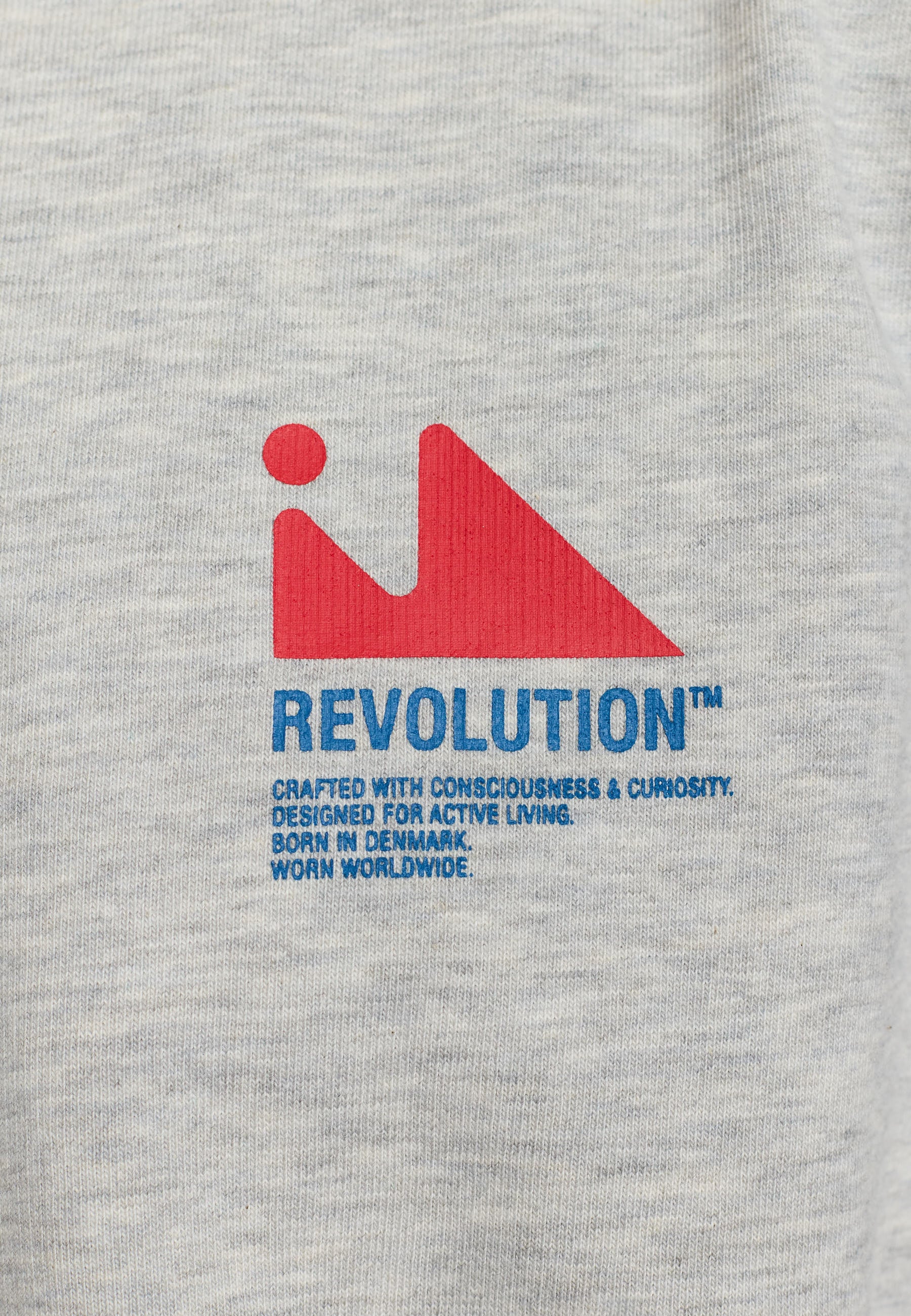 Revolution Printed Crewneck Sweatshirts Grey-melange