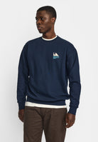 Revolution Printed Crewneck Sweatshirts Navy