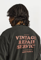 Revolution Printed Crewneck Sweatshirts Black