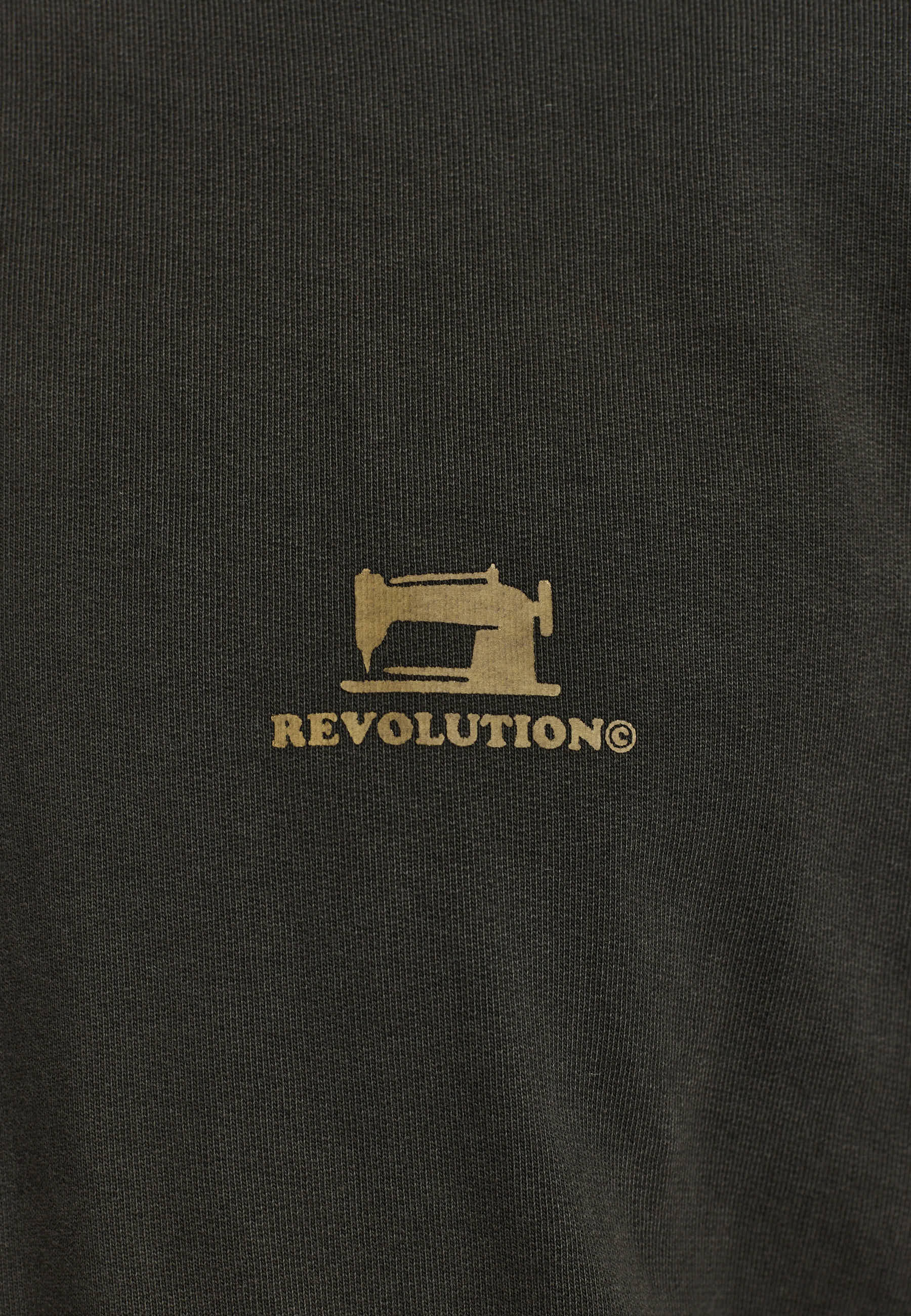 Revolution Printed Crewneck Sweatshirts Black