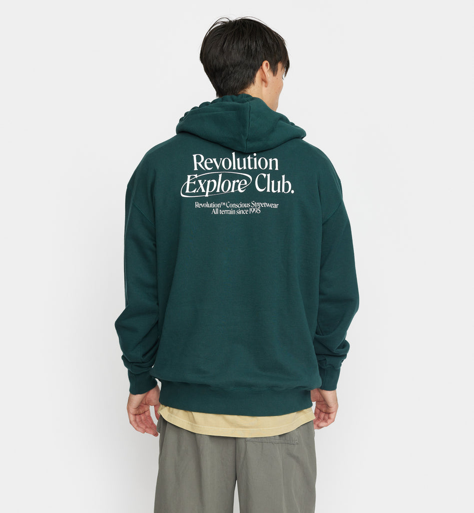 Revolution Printed Hoodie Sweatshirts Darkgreen