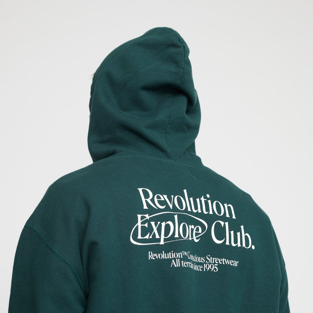 Revolution Printed Hoodie Sweatshirts Darkgreen