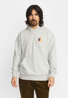 Revolution Printed Hoodie Sweatshirts Grey-melange