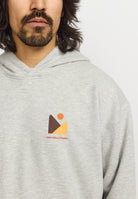 Revolution Printed Hoodie Sweatshirts Grey-melange