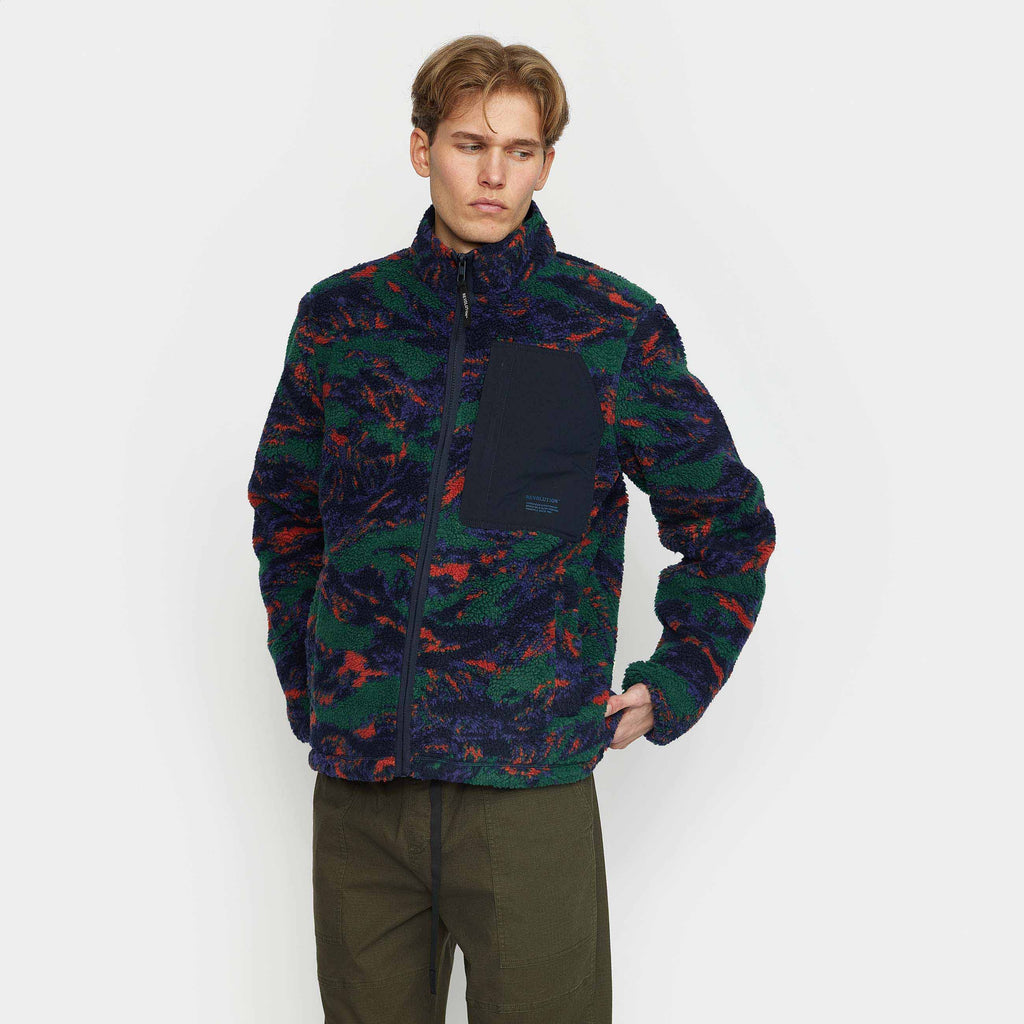 Revolution Printed Pocket Teddy Fleece Navy