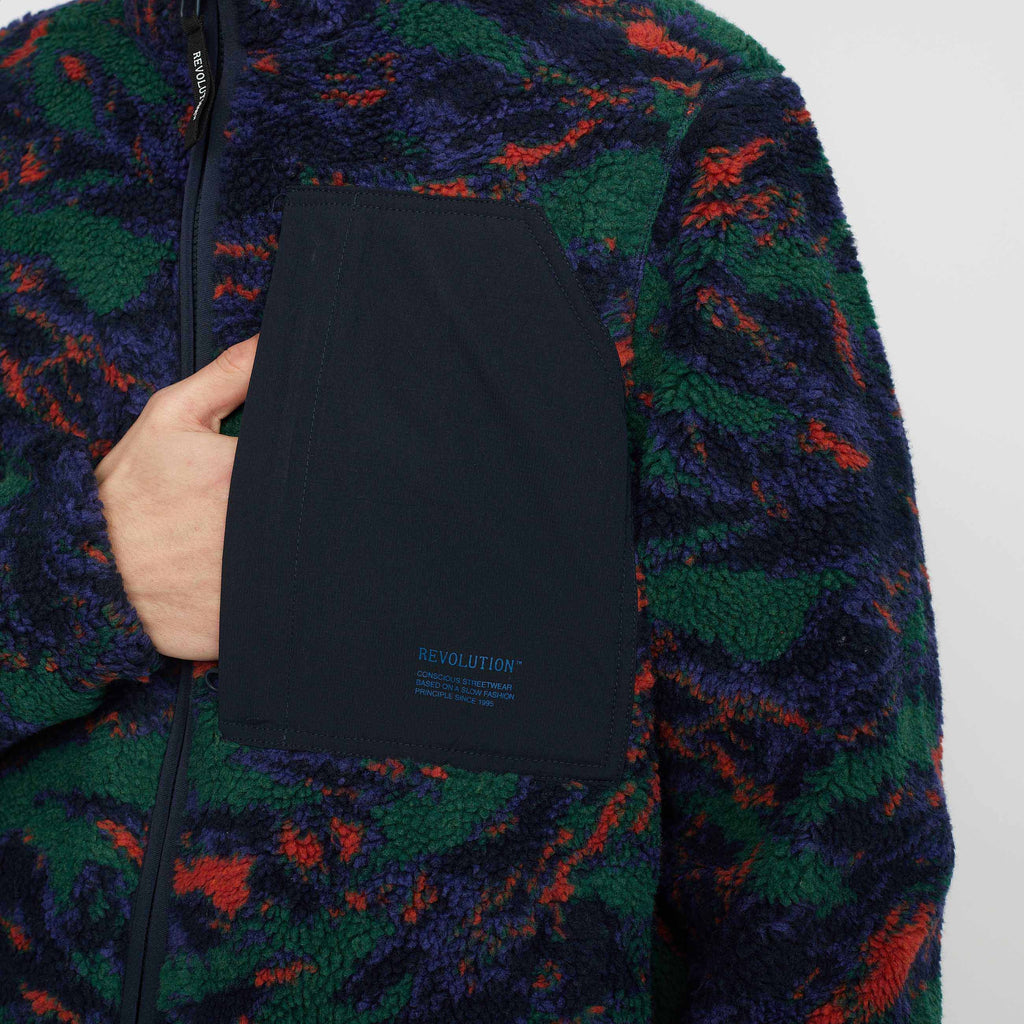 Revolution Printed Pocket Teddy Fleece Navy