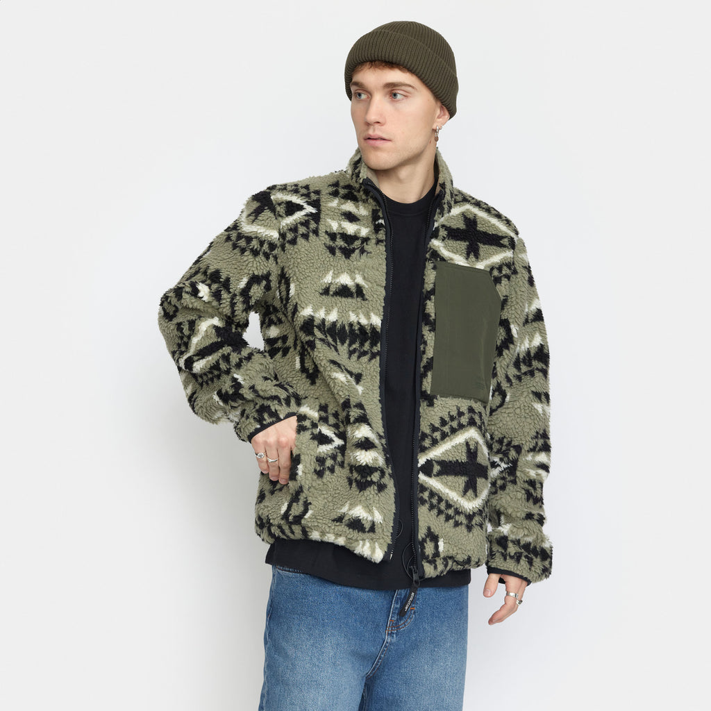 Revolution Printed Pocket Teddy Fleece Lightgreen