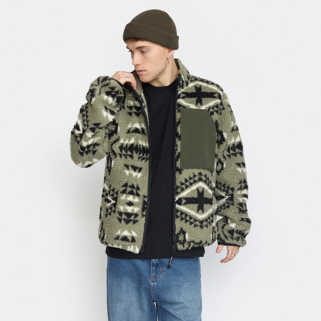 Revolution Printed Pocket Teddy Fleece Lightgreen