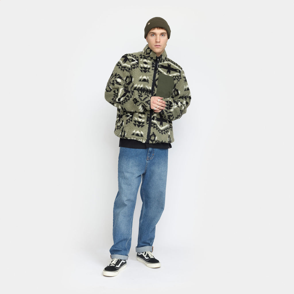 Revolution Printed Pocket Teddy Fleece Lightgreen