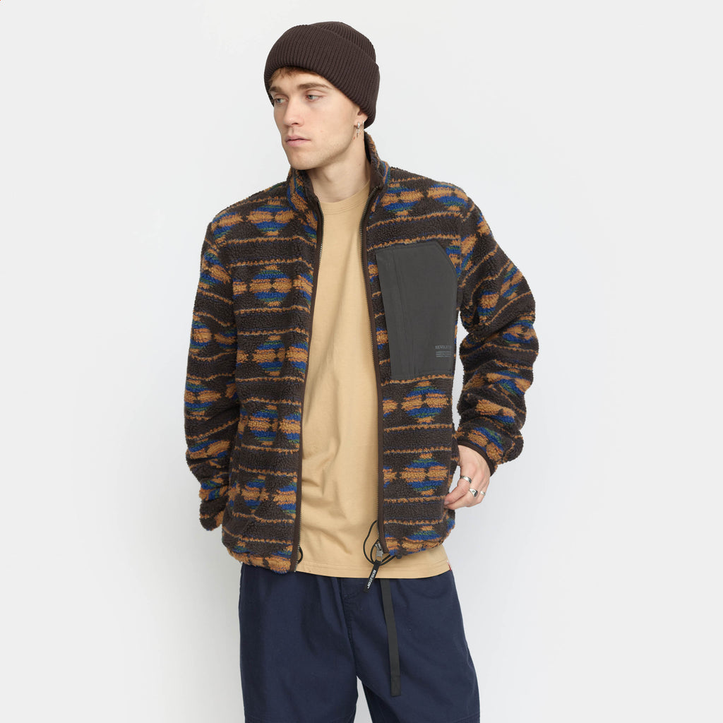 Revolution Printed Pocket Teddy Fleece Brown