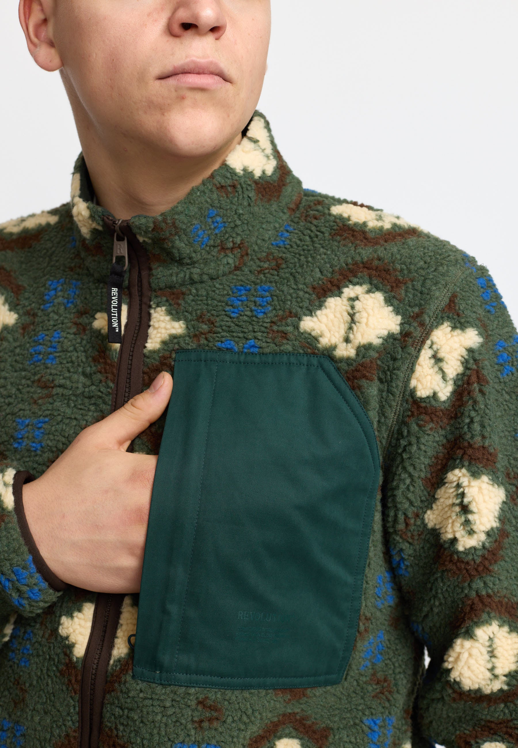 Printed Pocket Teddy / 7019 - Green – Revolution.eu