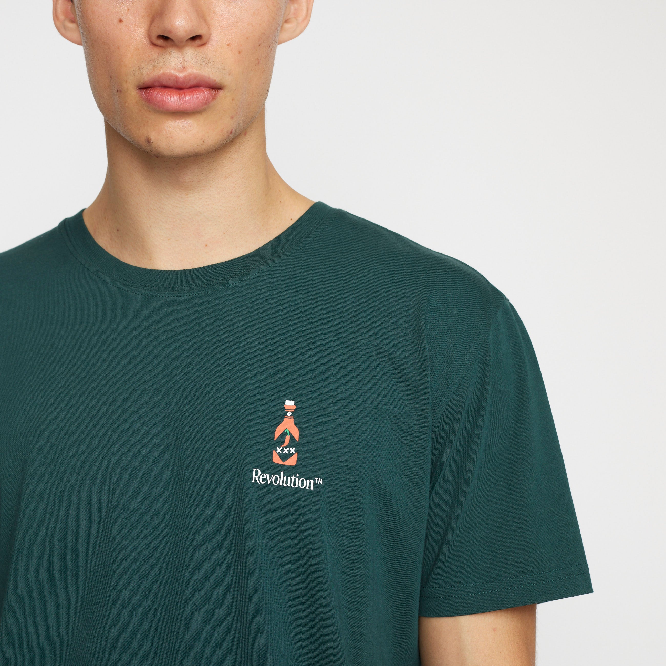 Revolution Printed T-shirt T-Shirts Darkgreen