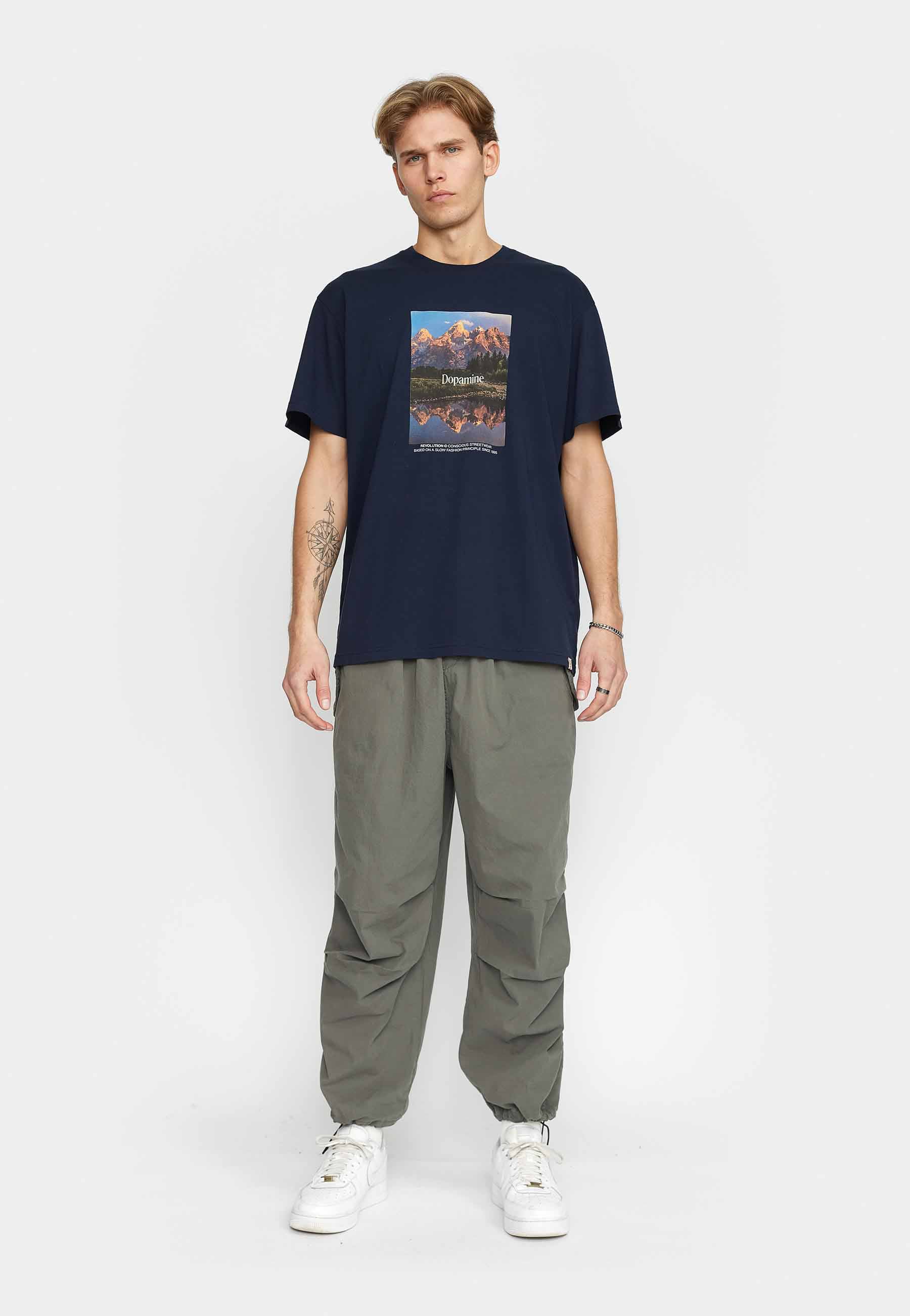 Revolution Printed T-shirt T-Shirts Navy