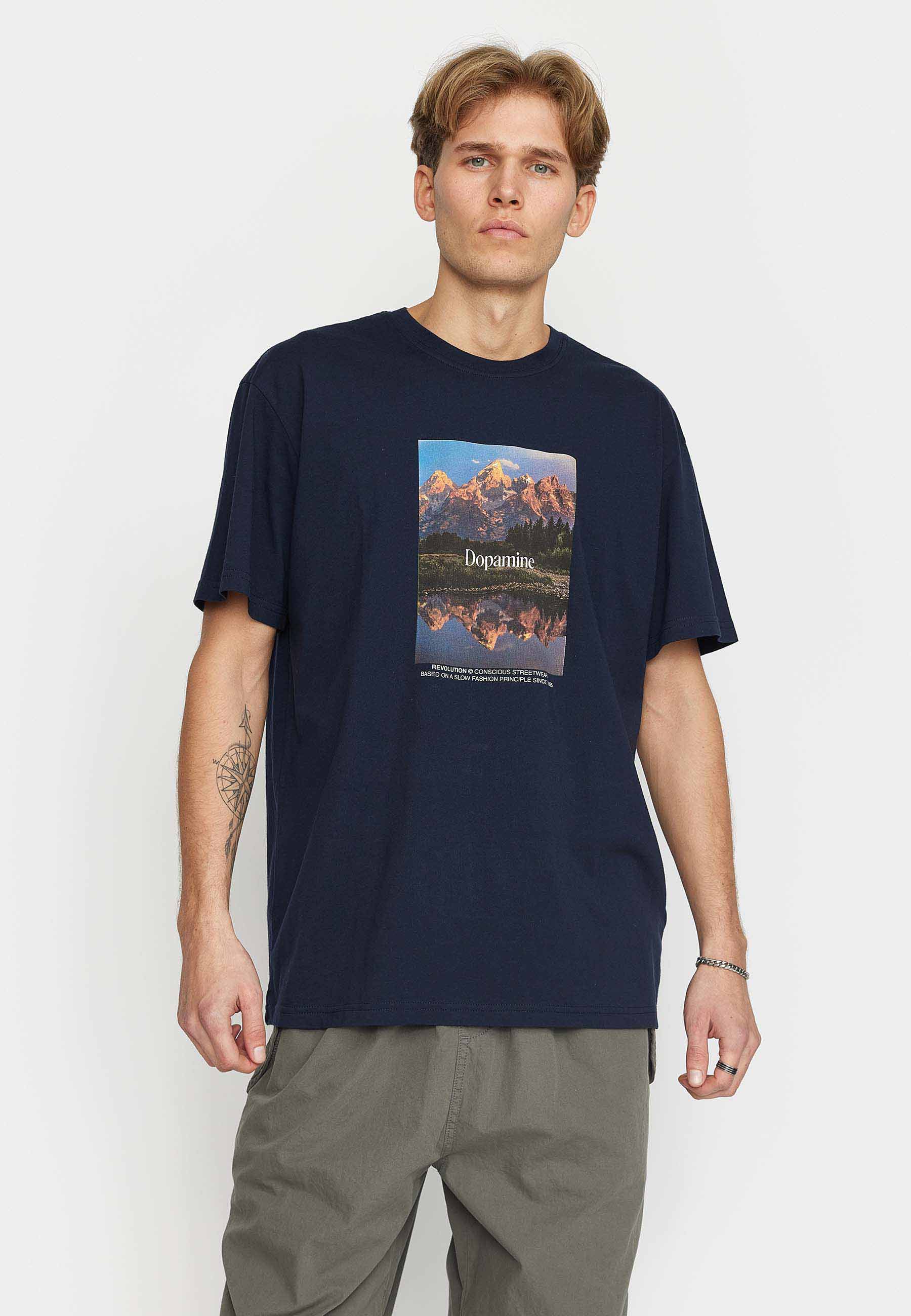 Revolution Printed T-shirt T-Shirts Navy