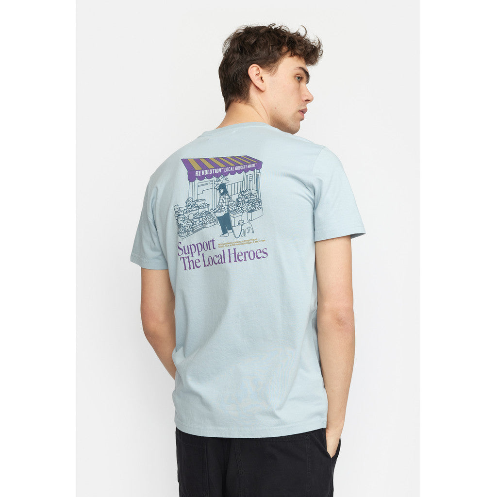 Revolution Printed T-shirt T-Shirts Lightblue