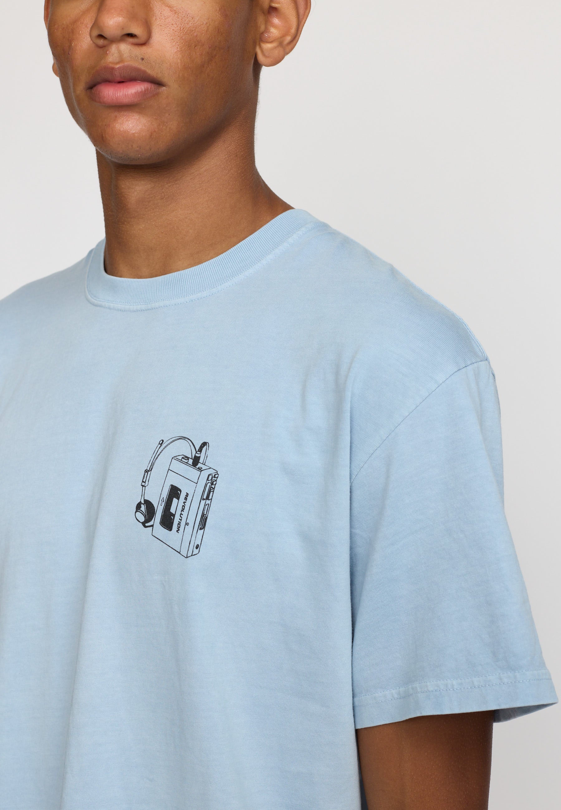Revolution Printed T-shirt T-Shirts Dustblue