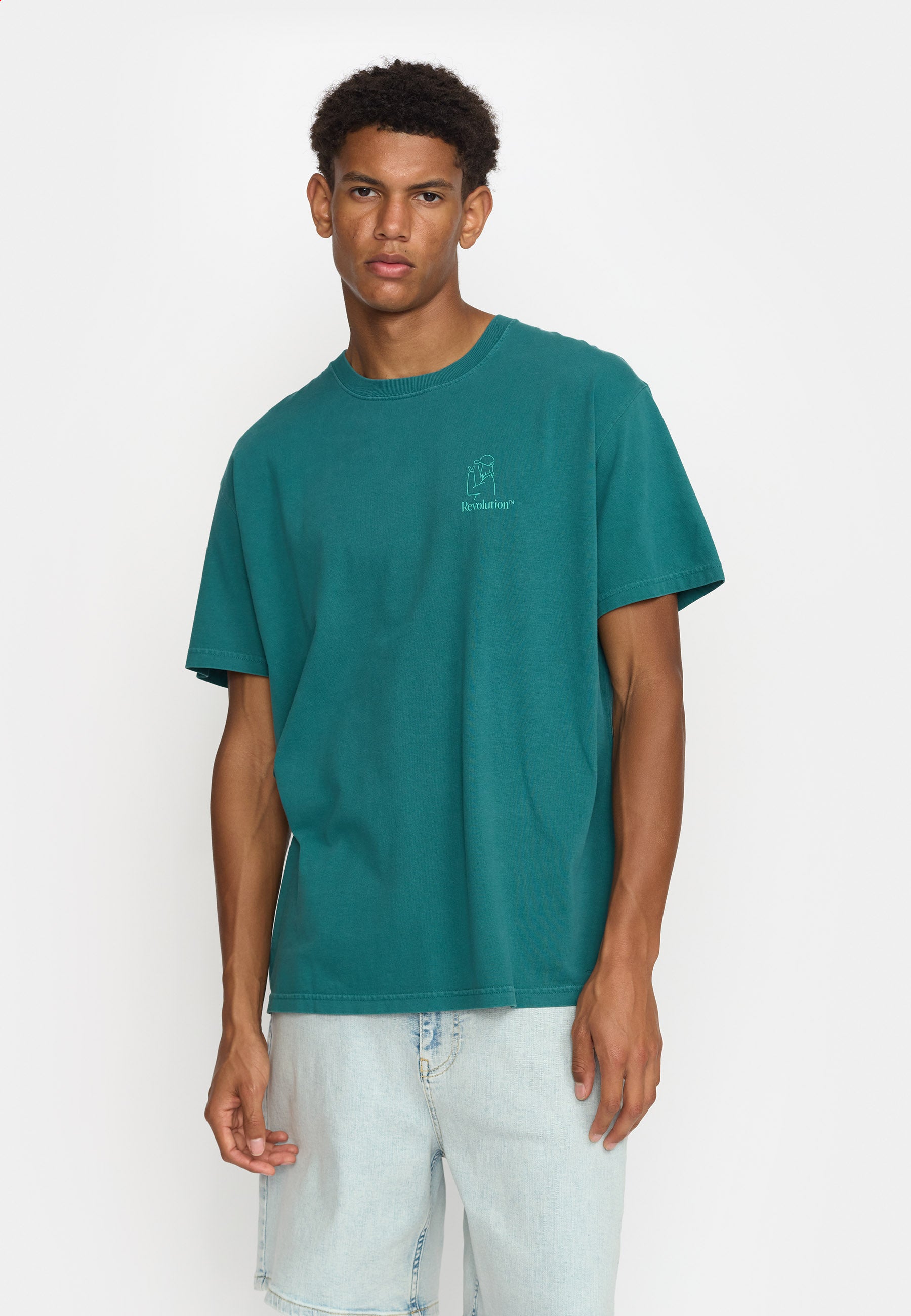 Revolution Printed T-shirt T-Shirts Petrol