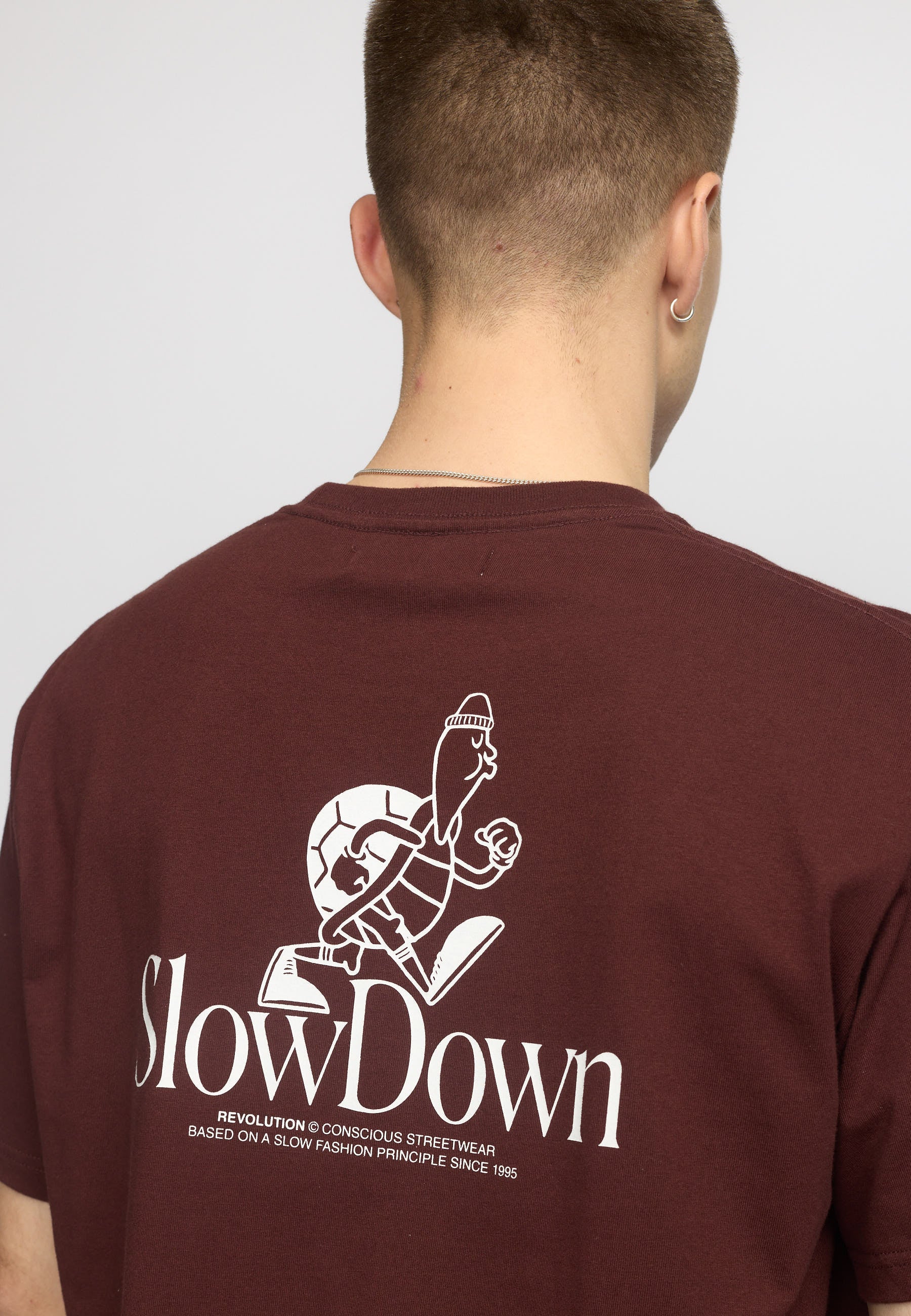 Revolution Printed T-shirt T-Shirts Burgundy