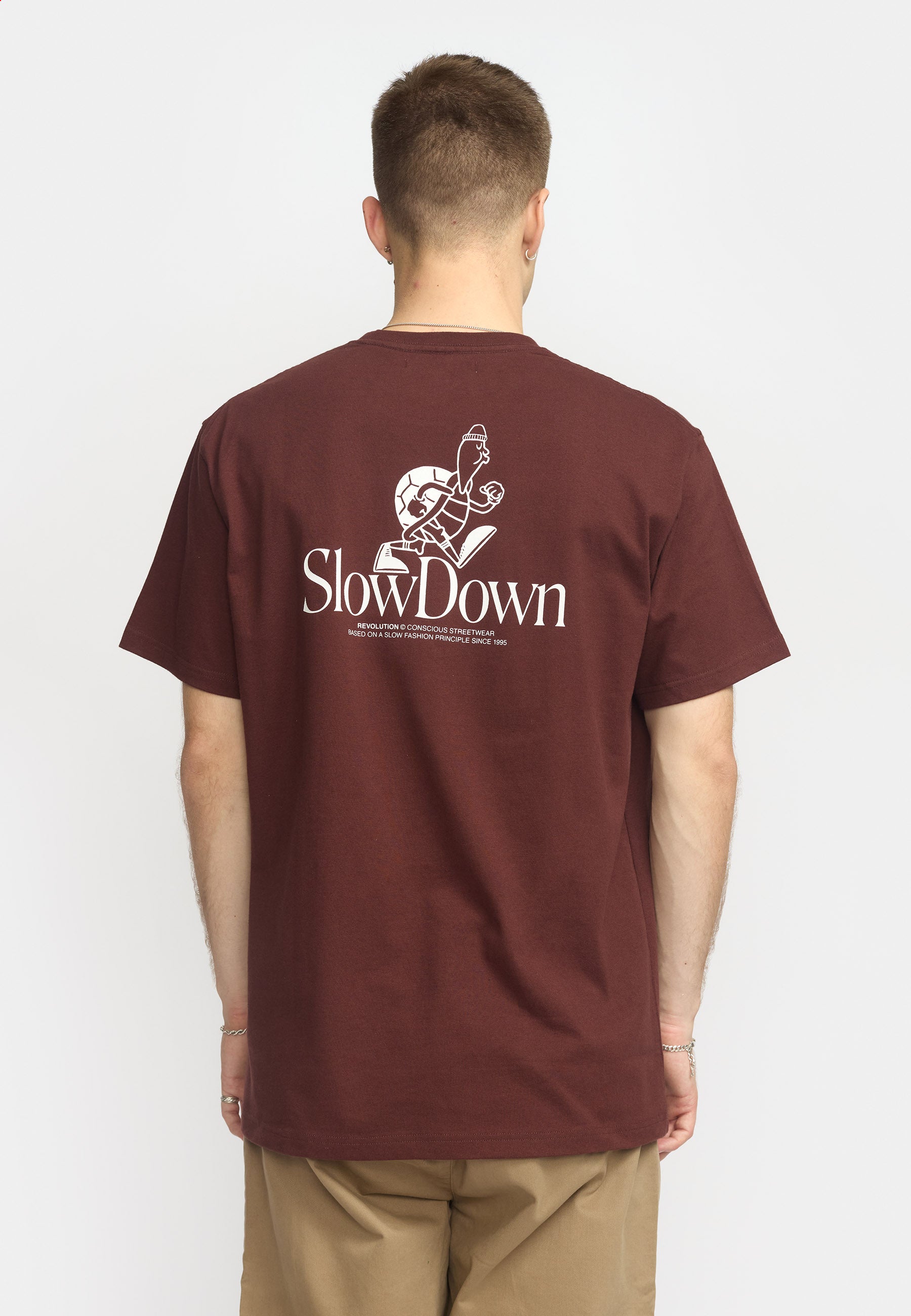Revolution Printed T-shirt T-Shirts Burgundy
