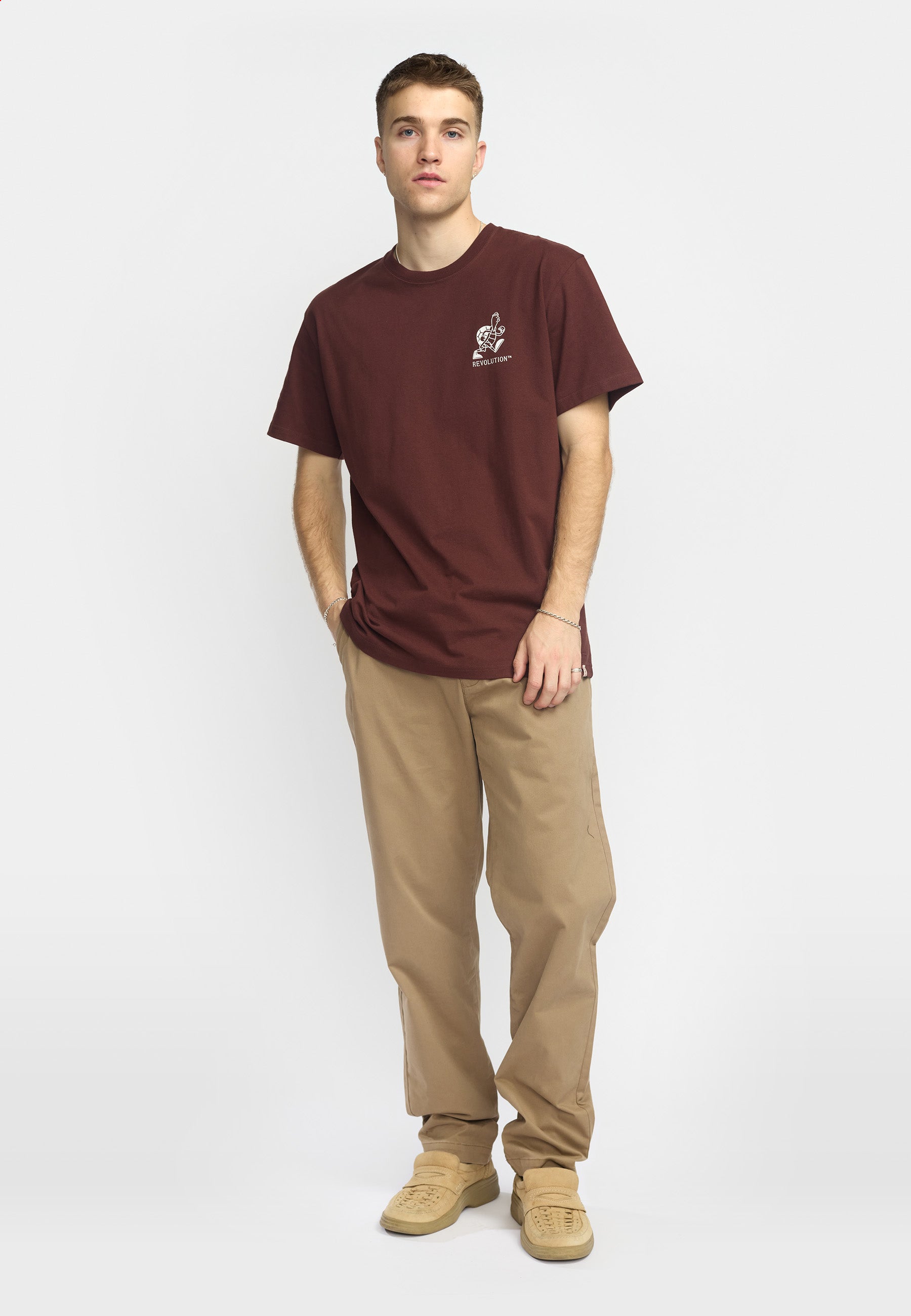 Revolution Printed T-shirt T-Shirts Burgundy