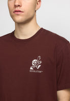 Revolution Printed T-shirt T-Shirts Burgundy